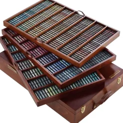 Caja de Madera de Lujo 525 Pasteles Sennelier