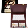 Caja de madera Traditional 12 tubos acuarela Rembrandt