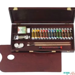 Caja de madera Traditional 16 tubos óleo Rembrandt