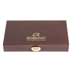 Caja de Madera Traditional 24 Medias Pastillas acuarela Rembrandt