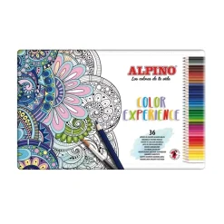 Caja de metal 36 lápices de colores acuarelables Color Experience Alpino