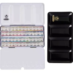 Caja de metal 48 medios godets de acuarela Horadam Schmincke