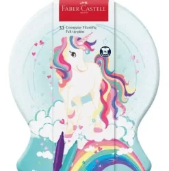 Caja de Metal 33 Rotuladores Unicornio Connector Faber-Castell