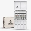 Caja de metal 6 tubos acuarela Retro Horadam Schmincke 5ml