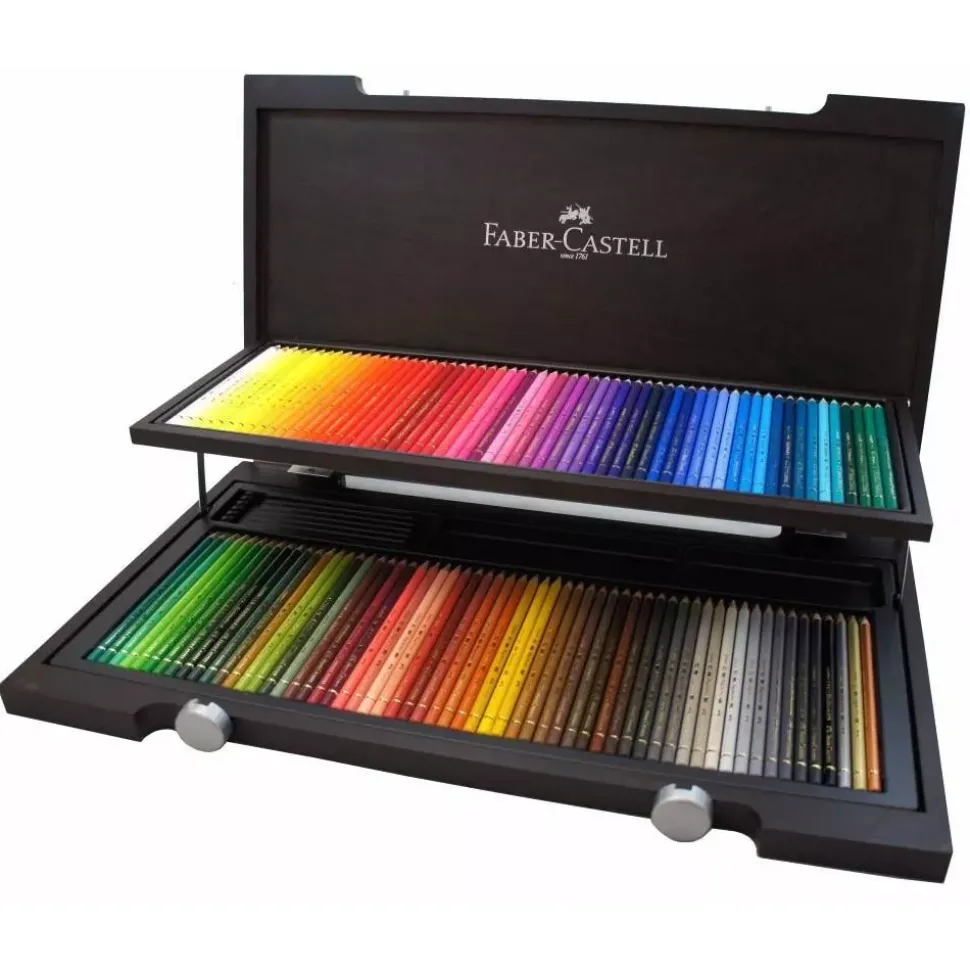 Caja Madera 120 Lápices de colores Polychromos Faber-Castell