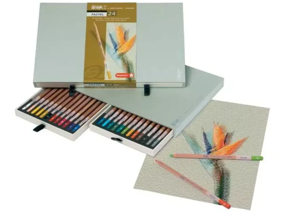 Caja Madera de 24 Lápices Pastel Bruynzeel - Sakura