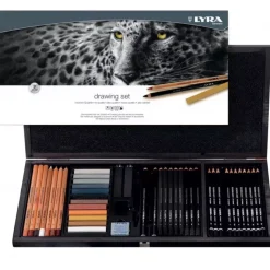 Caja Madera de Dibujo 47 Piezas Lyra
