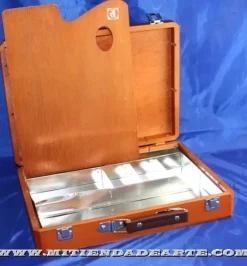 Caja maletín para óleos Talens 05N Nogal