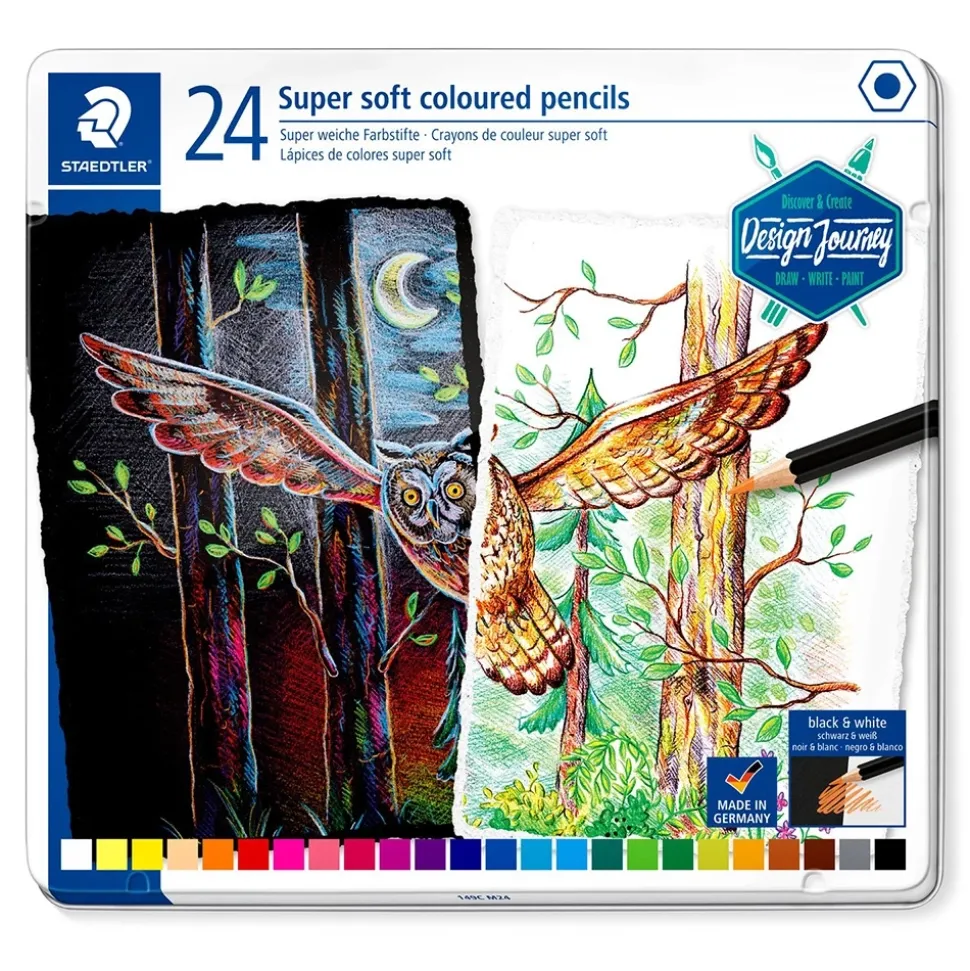Caja metal 24 lápices de colores Soft 149C Staedtler