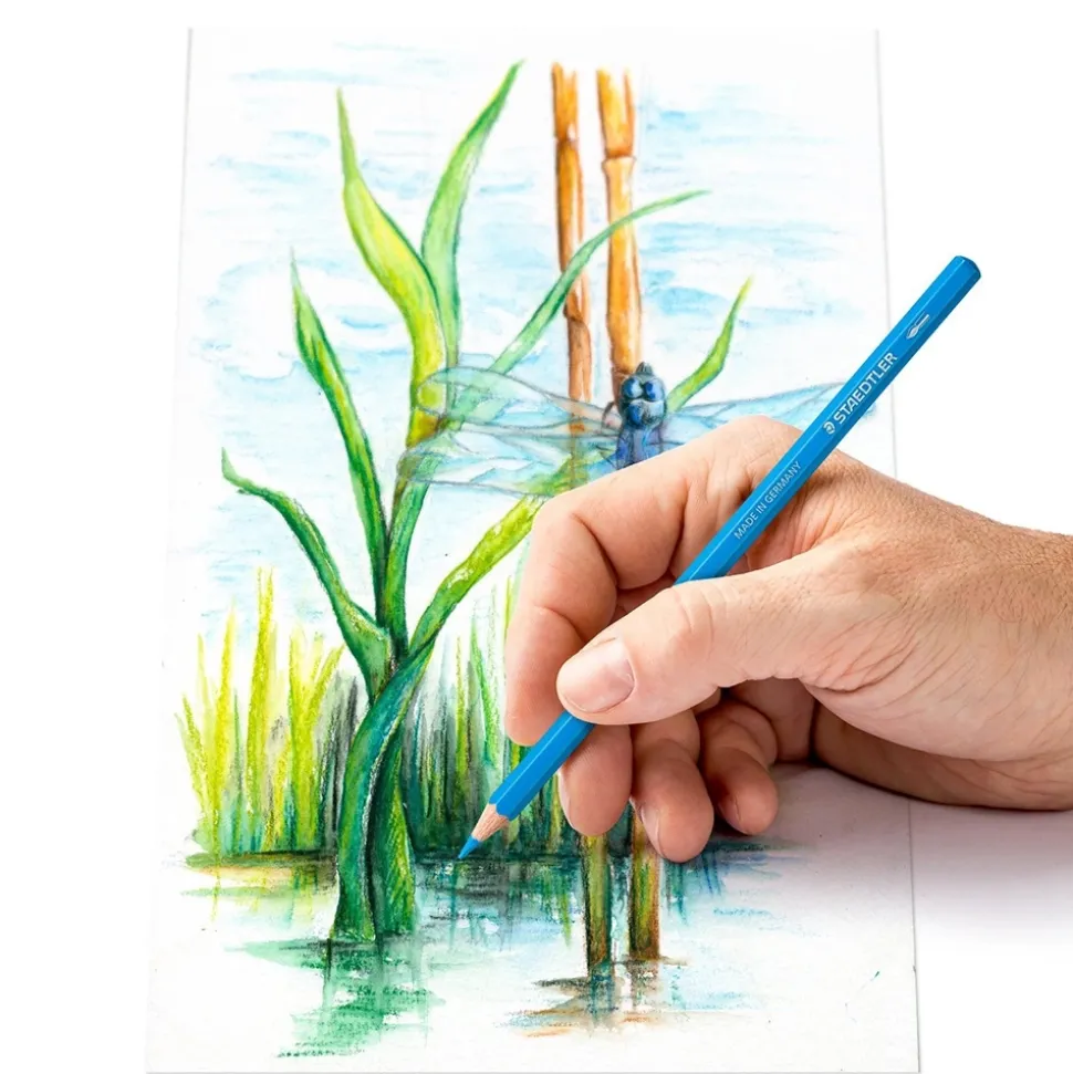 Caja metal 12 lápices de colores acuarelables 146 10C Staedtler