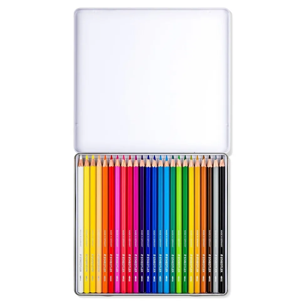 Caja metal 24 lápices de colores acuarelables 146 10C Staedtler