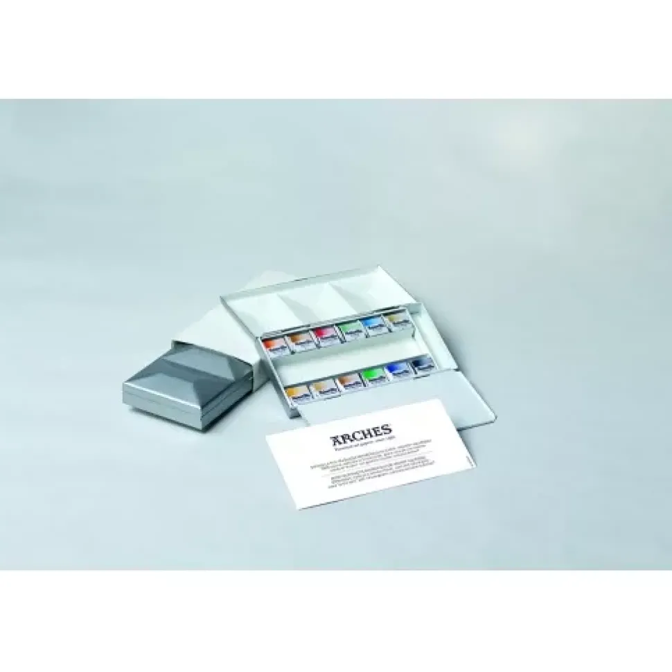 Caja Metálica 12 Acuarelas Profesionales Maimeri Blu