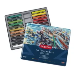 Caja metálica 24 barras Inktense Blocks Derwent