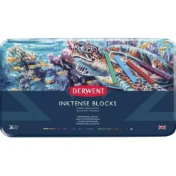 Caja metálica 36 barras Inktense Blocks Derwent
