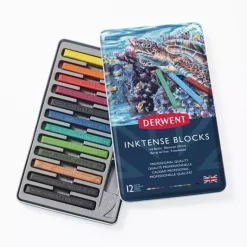 Caja metálica 12 barras Inktense Blocks Derwent
