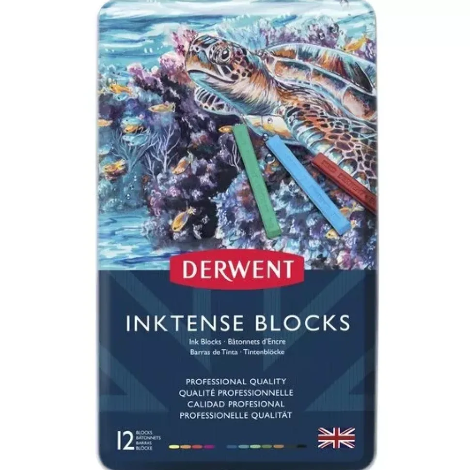 Caja metálica 12 barras Inktense Blocks Derwent