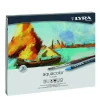 Caja Metálica 24 Ceras Acuarelables Aquacolor Lyra