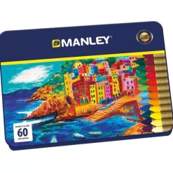 Caja metálica 60 ceras Manley
