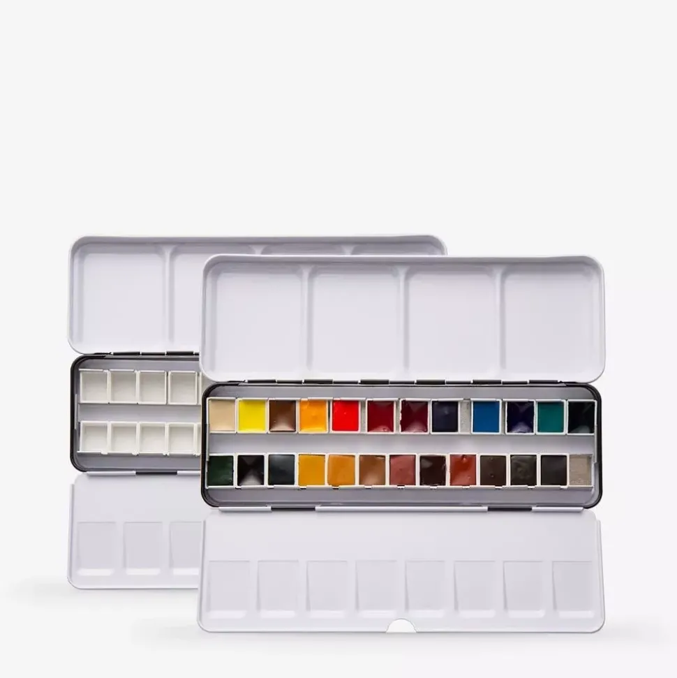Caja metálica 24 godets Primarios y caja vacía Daniel Smith