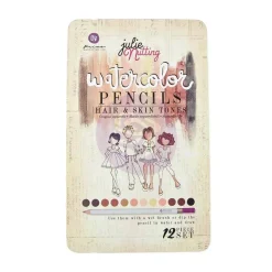 Caja metálica 12 lápices acuarelables Hair and Skin Tones Prima