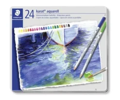Caja metálica 24 lápices acuarelables Karat 125 Staedtler