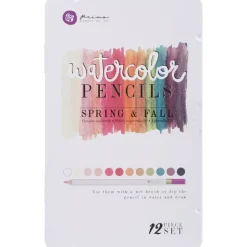 Caja metálica 12 lápices acuarelables Spring and Fall Tones Prima