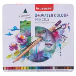 Caja metálica 24 lápices acuarelables Bruynzeel