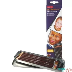 Caja metálica 6 lápices Coloursoft Skintones Derwent