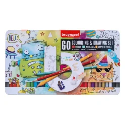 Caja Metálica 60 Lápices de Colores Pequeños Artistas Bruynzeel