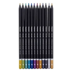 Caja Metálica 12 Lápices de Colores Metálicos Bruynzeel