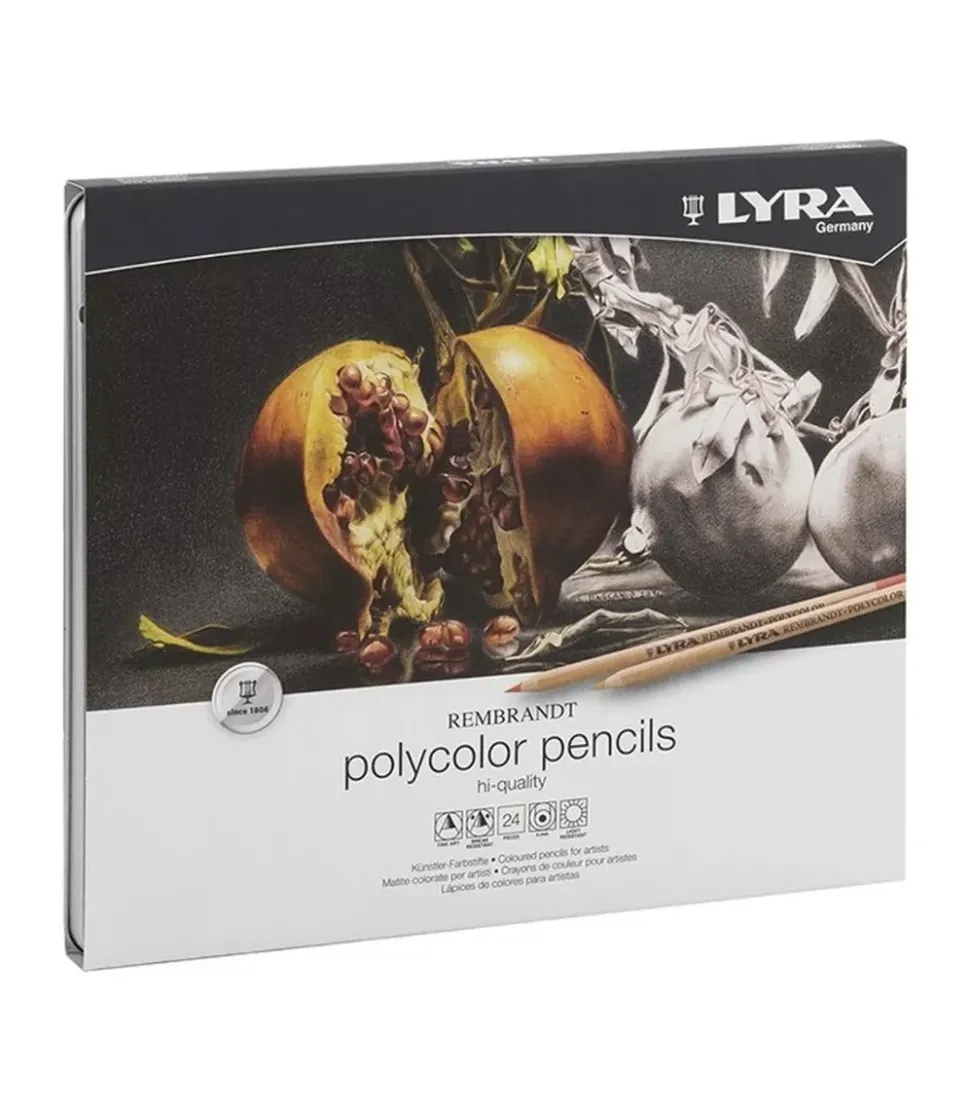 Caja Metálica 24 Lápices de Colores Rembrandt Polycolor Lyra