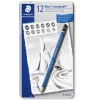 Caja metálica 12 lápices de grafito blandos Lumograph 100 Staedtler