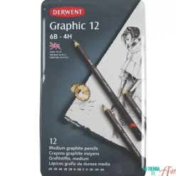 Caja metálica 12 lápices Graphic Designer Derwent