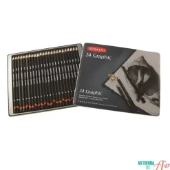 Caja metálica 24 lápices Graphic Derwent