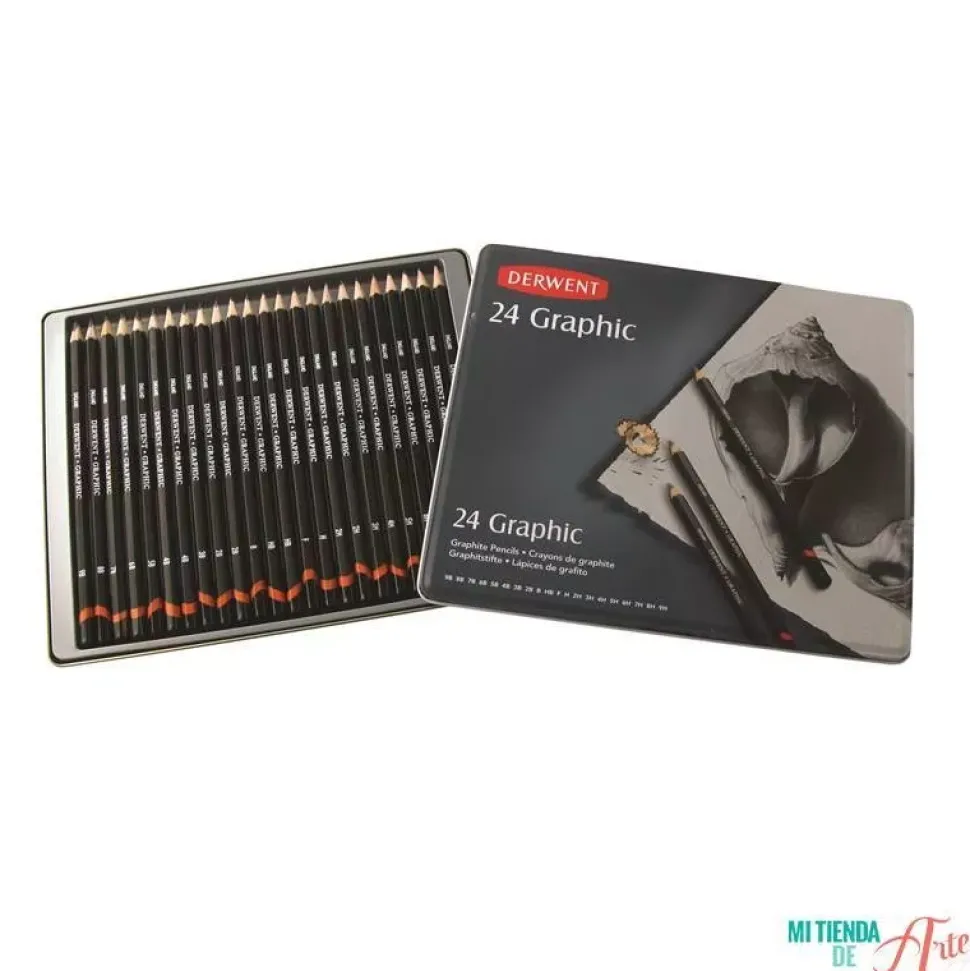 Caja metálica 24 lápices Graphic Derwent