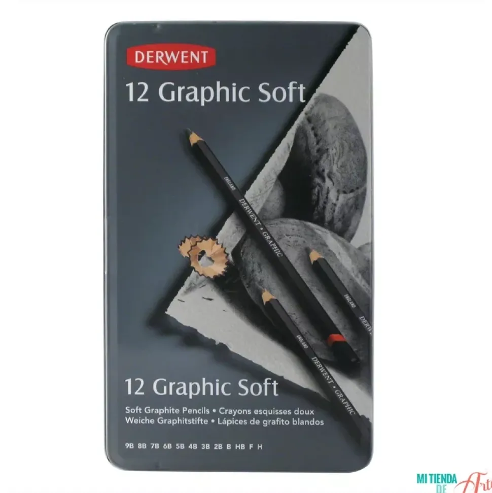 Caja metálica 12 lápices Graphic Soft Derwent