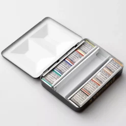 Caja metálica 8 medios godets de acuarela Retro Horadam Schmincke
