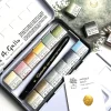 Caja metálica 12 medios godet acuarela Elements A. Gallo