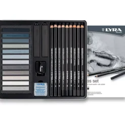 Caja Metálica 25 Piezas Esbozo Tonos Grises Rembrandt Lyra