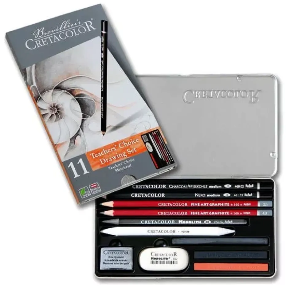 Caja metálica 11 piezas Teachers' Choice Cretacolor