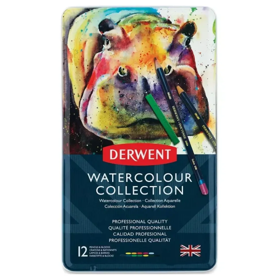 Caja metálica 12 piezas Watercolour Derwent