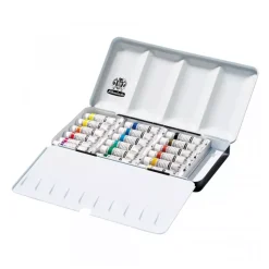 Caja metálica 18 tubos de acuarela Schmincke 5ml