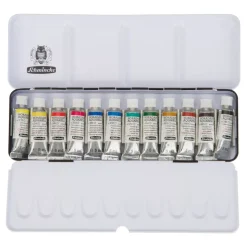 Caja metálica 12 tubos de acuarela Schmincke 5ml