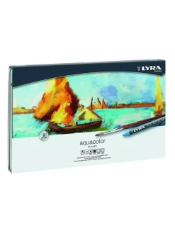 Caja metálica de 48 ceras acuarelables Aquacolor Lyra