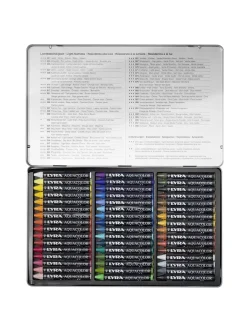 Caja metálica de 48 ceras acuarelables Aquacolor Lyra
