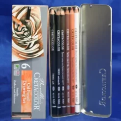 Caja metálica de 6 lápices grasos Cretacolor
