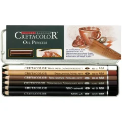 Caja metálica de 6 lápices grasos Cretacolor