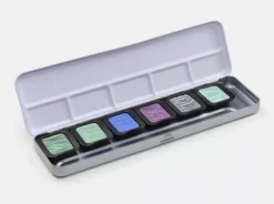 Caja Metálica de 5 Pigmentos Nacarados + 1 Pátina Flip-flop Frio Finetec
