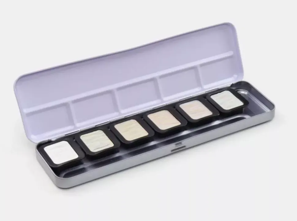 Caja Metálica de 6 Pigmentos Iridiscentes High Sparkling Finetec