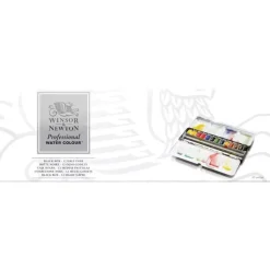 Caja metálica de acuarela 12 medias pastillas Winsor and Newton